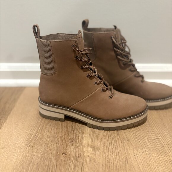 Toms Womens Frankie Nubuck Lug Sole Combat & Lace-up Boots - Picture 4 of 6